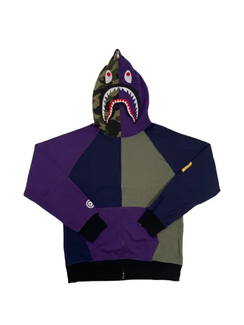 A BATHING APE® PONR shark-logo full-zip hoodie