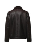 DONDUP shearling-collar leather jacket