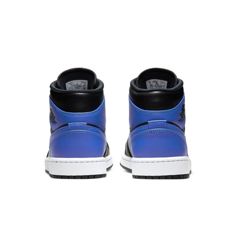 Air Jordan 1 Mid Hyper Royal Black Sneakers | 554724-077