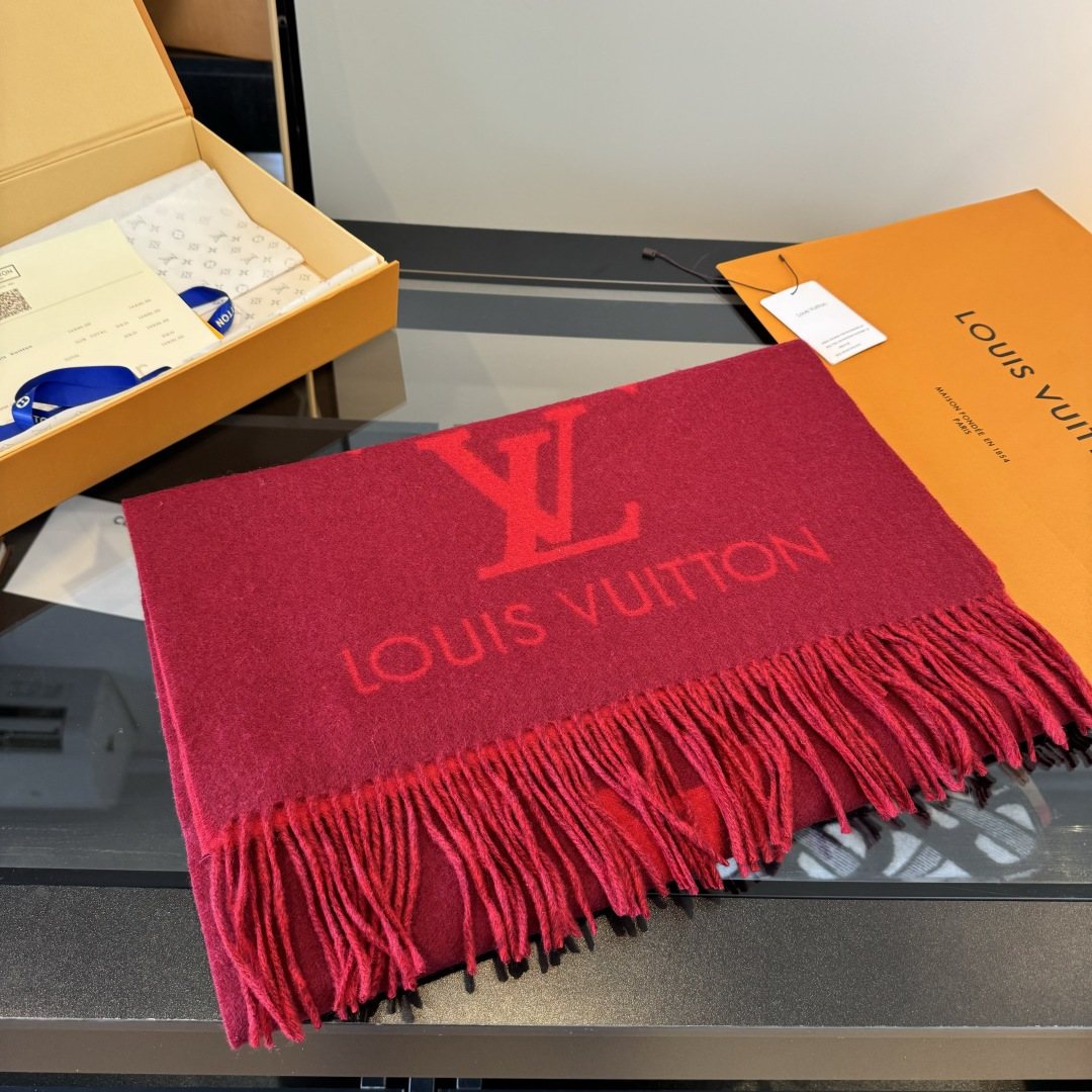 Louis Vuitton Two-Tone Fringed Scarf